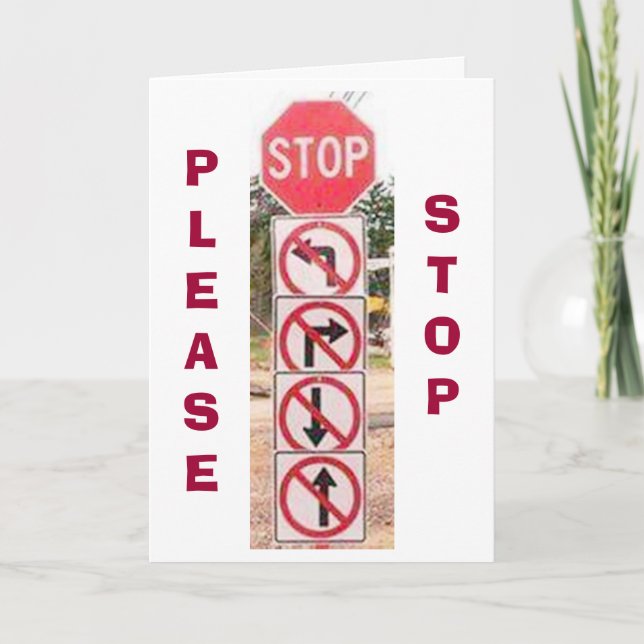 STOPSIGN/SIGNS-SPASS FÜR DIE LIEBE, DASS SIE JEDER KARTE (Vorderseite)