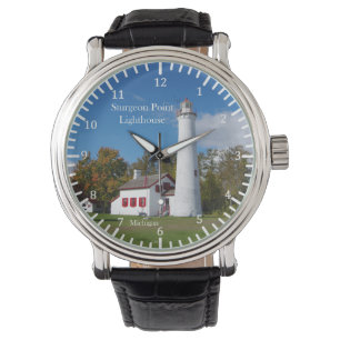 Stör-Punkt-Leuchtturmuhr Armbanduhr