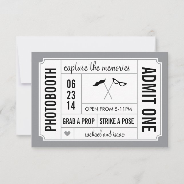 Stör- und Lippenhalter Fotokabinett Einladung (Vorderseite)