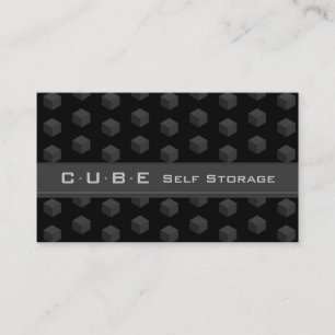 Storage Business Card Cube Box Schwarz Grau 3D Visitenkarte