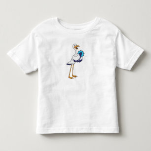 Storch als Musiker mit Tambourine Kleinkind T-shirt