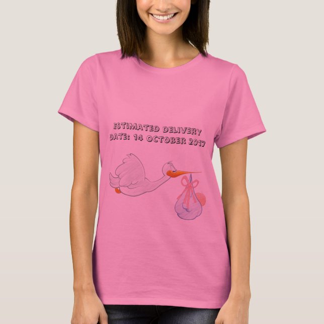 Storch am Arbeitsplatz T-Shirt (Vorderseite)