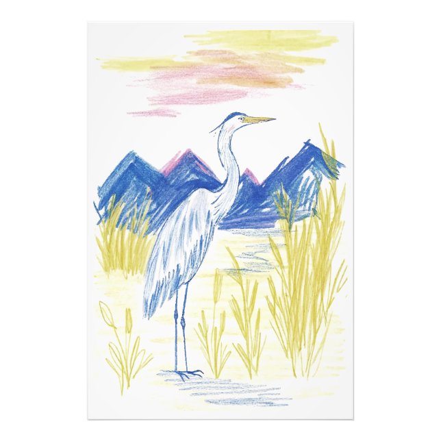 Storch aus einer Illusion Fotodruck (Vorne)