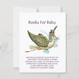 STORCH BABY JUNGE BABYPARTY Blau Weiß RSVP Karte