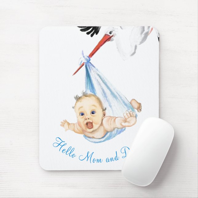 Storch Carry Baby Mouse Pad Mousepad (Mit Mouse)