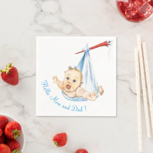 Storch Carry Baby Napkins - Benutzerdefinierter Te Serviette