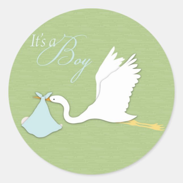 Storch Delivery Boy Sticker (Vorderseite)