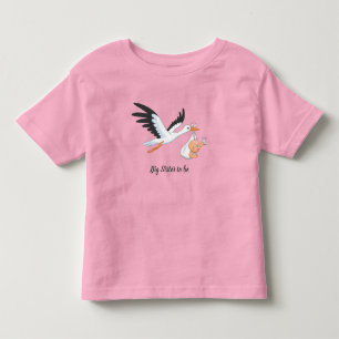 Storch, der ein Baby Big Sister trägt Kleinkind T-shirt