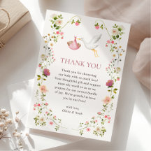 Storch-Lieferung Rosa Blumen Garten Mädchen Baby S