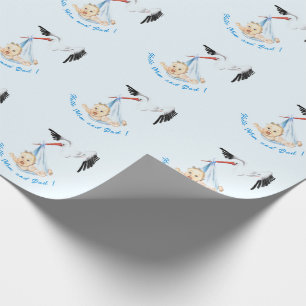 Storch mit Baby Shower Lustiges Geschenkpapier