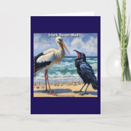 Storch Rabe Verrückt – Strandvogel-Banter Karte