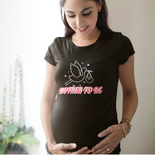 Storch Schwangerschaftsankündigung für werdende Mü T-Shirt