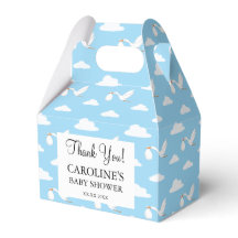 Storch-Sonderlieferung Baby Shower Blaue Wolken