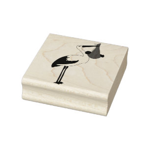 Storch und Baby Gummistempel