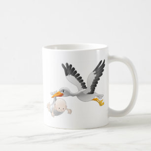 Storch und Baby Kaffeetasse