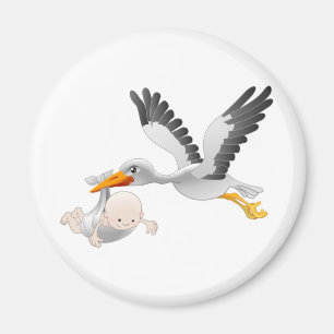 Storch und Baby Magnet