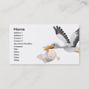 Storch- und Baby-Visitenkarte Visitenkarte
