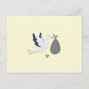 Storch-Werbung Postkarte