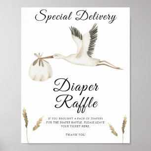 Storch - Windel-Raffle-Poster Poster