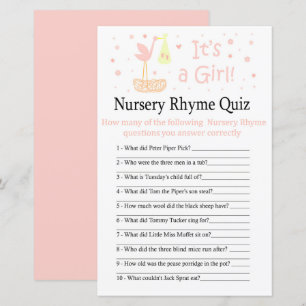 Storchennest Kinderzimmer Rhyme Quiz Kinderduschen