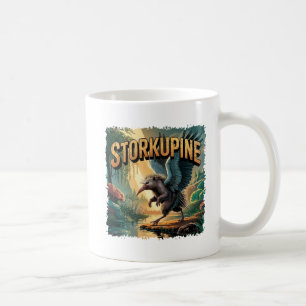 Storchigel-Illustration – Storch Stachelschwein Lu Kaffeetasse
