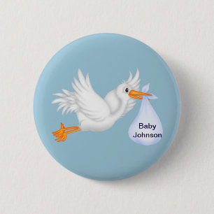 Storchtasten für Jungen Button