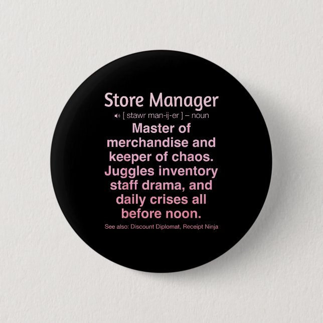 Store Manager  Button (Vorderseite)