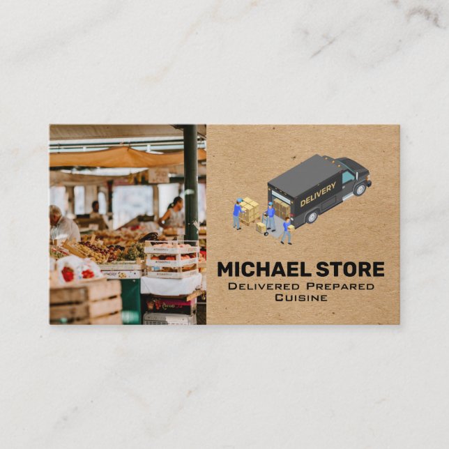 Store Manager | Lieferservice | Bauer Visitenkarte (Vorderseite)