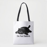Störe Nicht Schwarze Katze Tote Bag Niedliche Faul