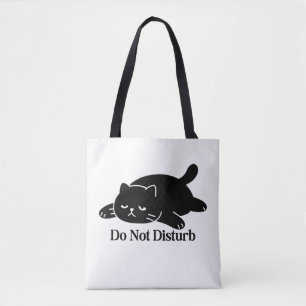 Störe Nicht Schwarze Katze Tote Bag Niedliche Faul Tasche