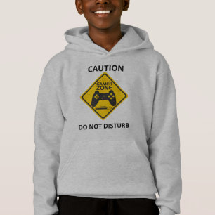 Stören Sie das gelbe Vorsichtszeichen der Gamerzon Hoodie