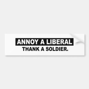 STÖREN SIE EINEN LIBERALEN. DANKEN SIE EINEM AUTOAUFKLEBER
