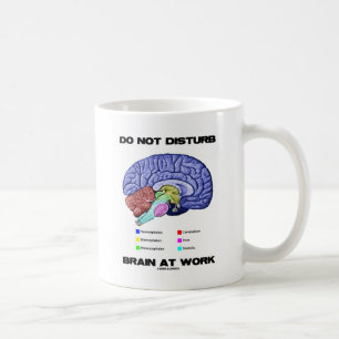 Stören Sie Gehirn nicht bei der Arbeit Kaffeetasse