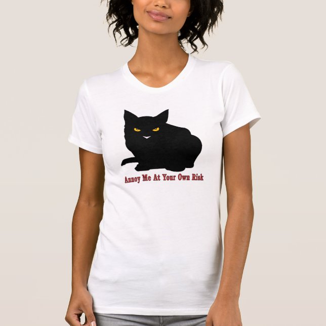 Stören Sie mich Katze T-Shirt (Vorderseite)