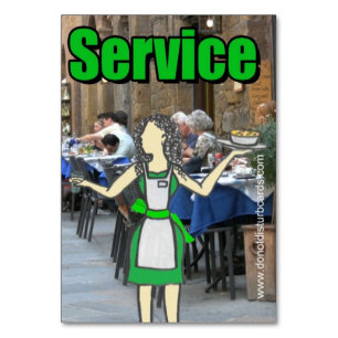 Stören Sie nicht Cards.com-Kellnerin-Service-Karte Tischnummer