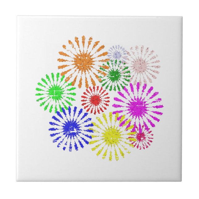 Störende Blume Burst Fliese (Vorderseite)