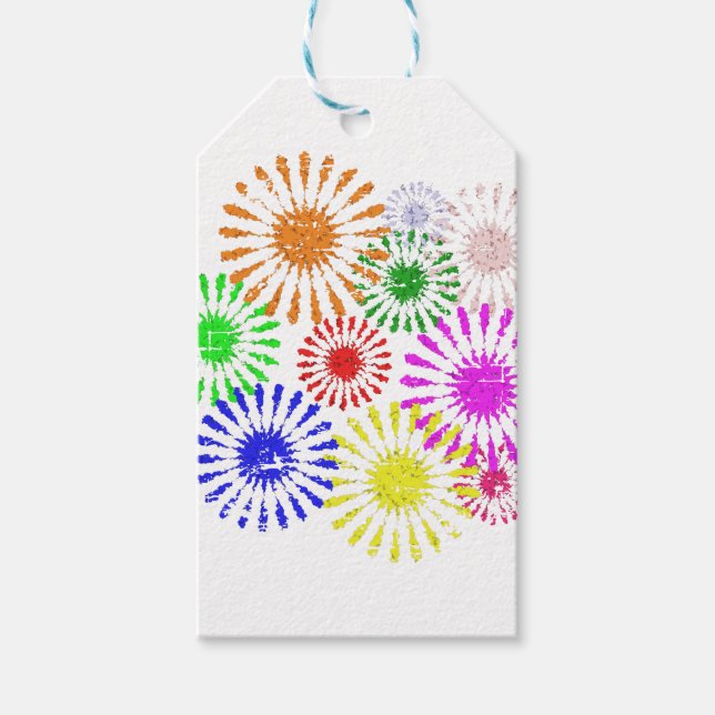 Störende Blume Burst Geschenkanhänger (Vorderseite)