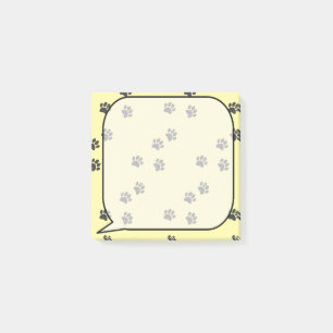 Störende Hundeschlittenspuren Sprechblase Post-it Klebezettel