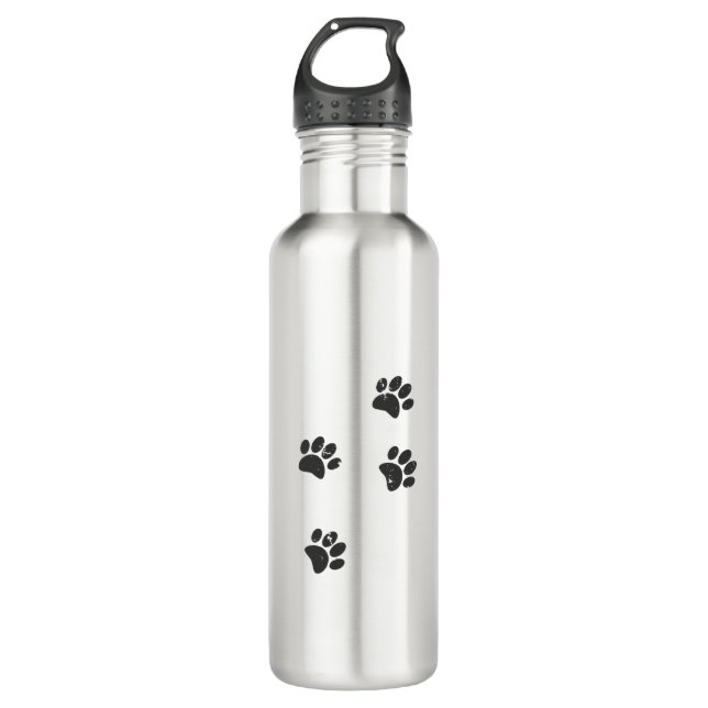 Störende Hundeschollen Edelstahlflasche (Vorderseite)