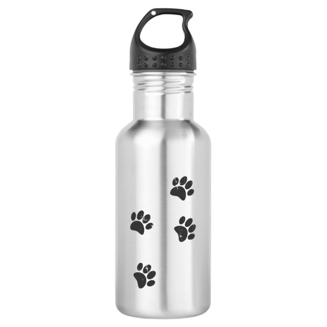 Störende Hundeschollen Edelstahlflasche (Vorderseite)