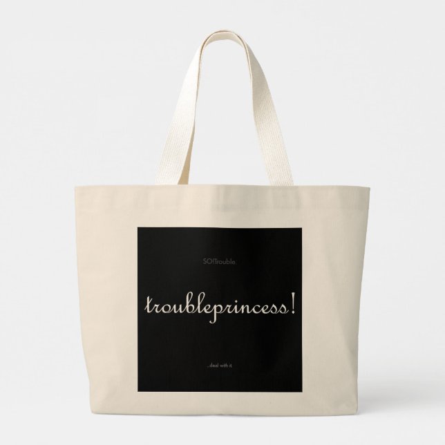 Störenfriedprinzessin! große Tragetasche (Rückseite)