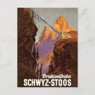 Stores, Eisenbahn, Zug über Brücke, Schweiz Postkarte