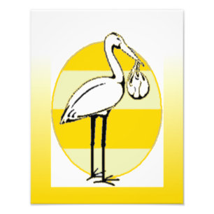 Stork and Baby Bundle Fotodruck