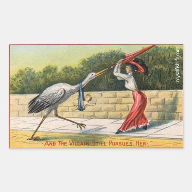 Stork Attack Stickers (kinderfrei) (Vorderseite)