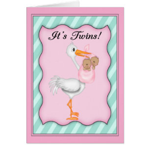 Stork avec des filles jumelles afro-américaines