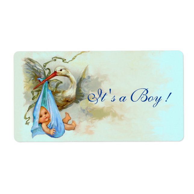 STORK BABY BOY SHOWER BLAUE (Vorne)