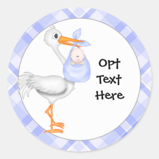 Stork & Baby Boy Stickers