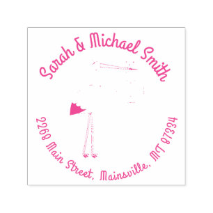 Stork Baby Dusche Blue Boy Permastempel
