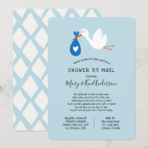 Stork Baby Dusche by Mail