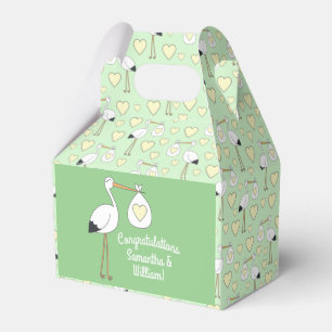 Stork Baby Duwer Green Gender Neutral Geschenkschachtel